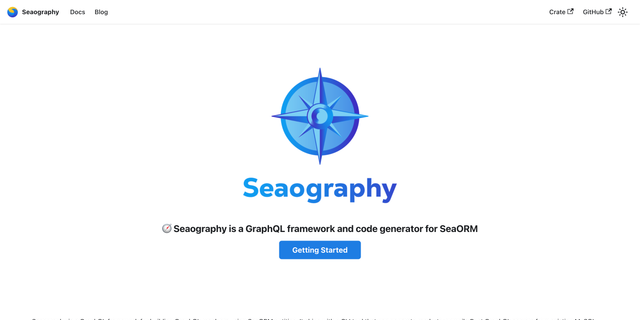 Seaography - 🧭 A GraphQL framework and code generator for SeaORM